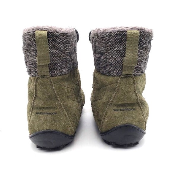COLUMBIA Powder Summit Shorty Boots Fur Lined Green Waterproof (Women's US 8.5) - Picture 5 of 7